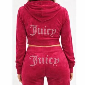NWT JUICY COUTURE Y2K Velour Bling Tracksuit Heritage Flash Size XL